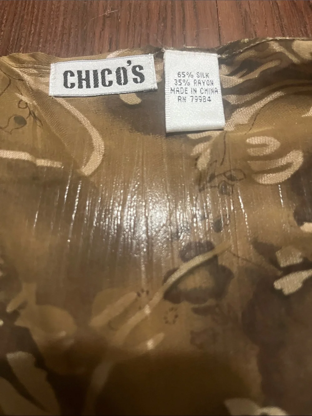 Chicos lightweight sheer